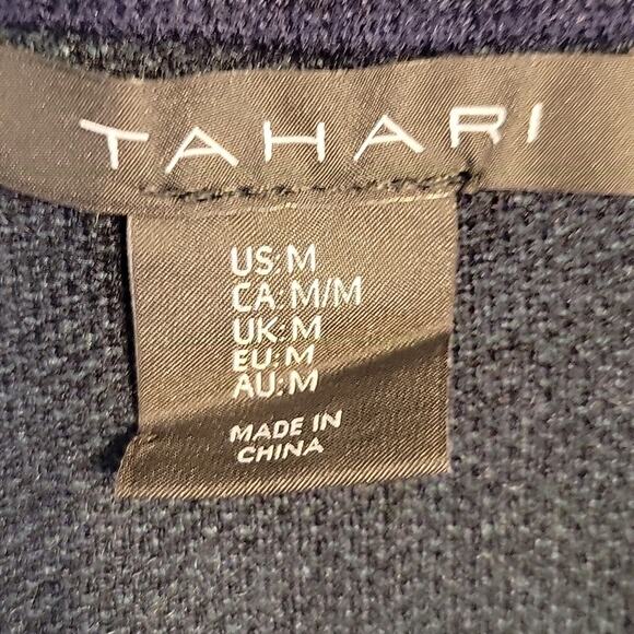 Tahari 3 Button Blazer Jacket Women's M Blue Green Plaid Academia Career Preppy - Picture 6 of 9